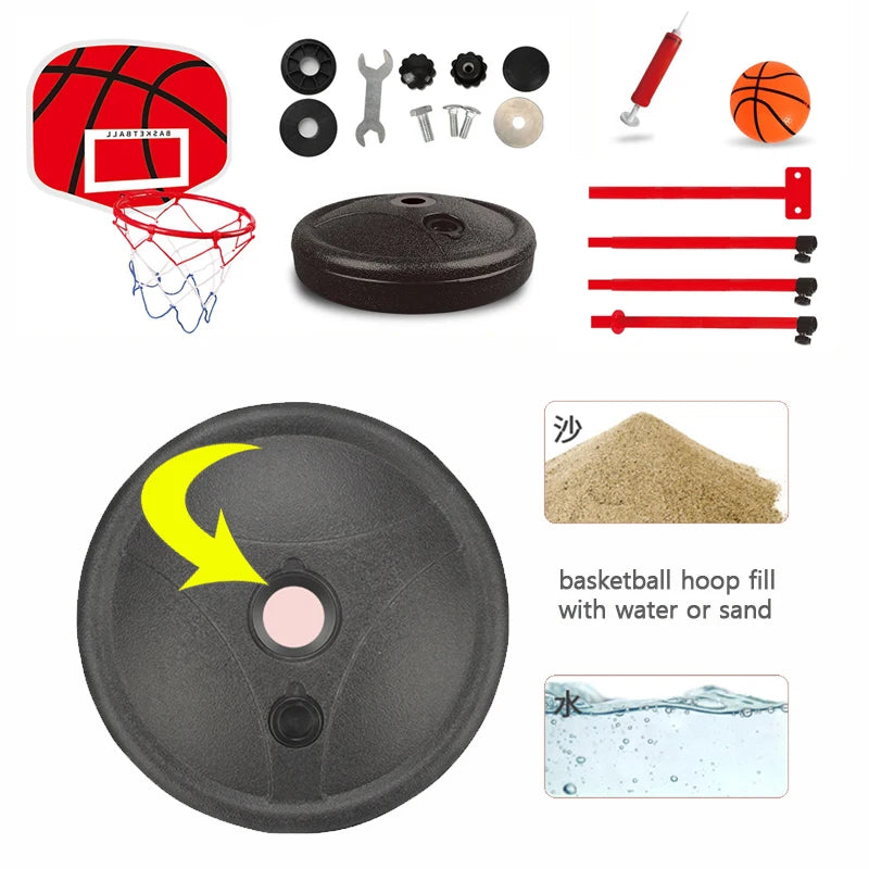 Adjustable Basketball Hoop 63-150CM Stand Rack
