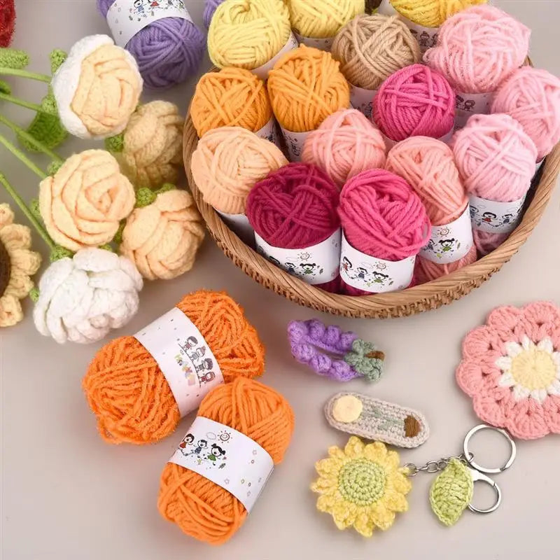 12color/Set Milk Cotton Knitting Cotton Yarn