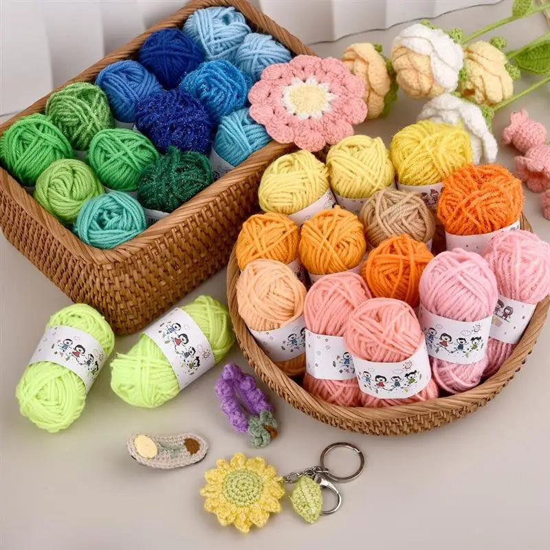 12color/Set Milk Cotton Knitting Cotton Yarn