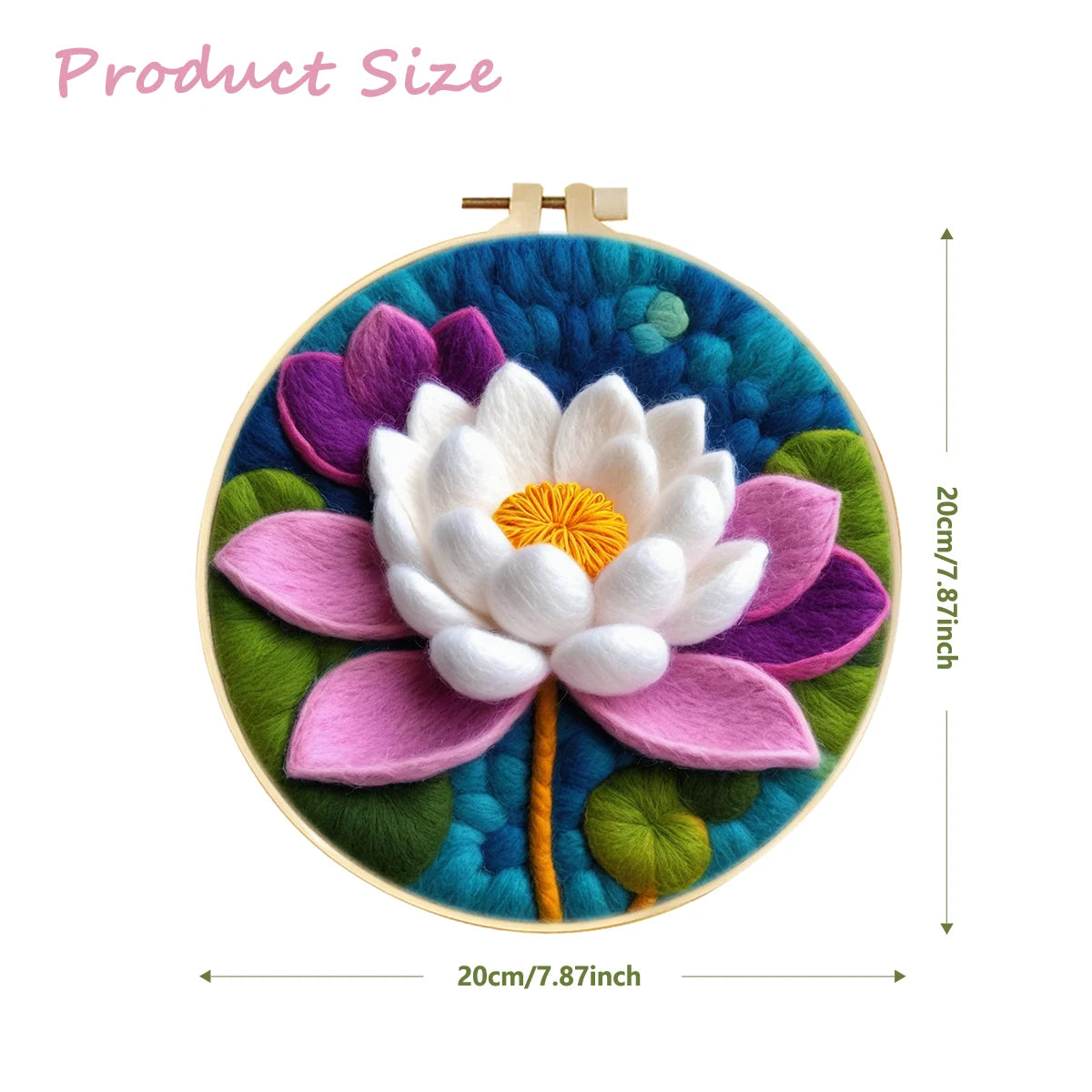 RUOPOTY Needle Felting Wool Lotus Flowers