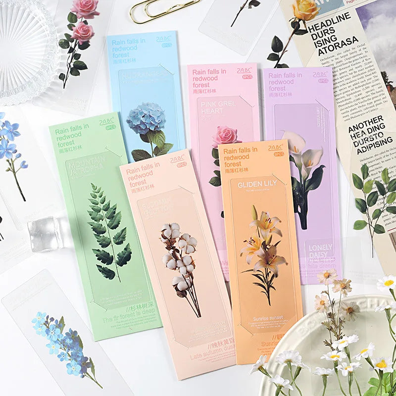 Flowers themed bookmarks