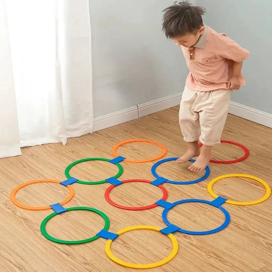Lattice Jump Ring Set Game with 10 Hoops