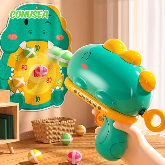 Dinosaur Sticky Ball Gun Throw Ball Dartboard