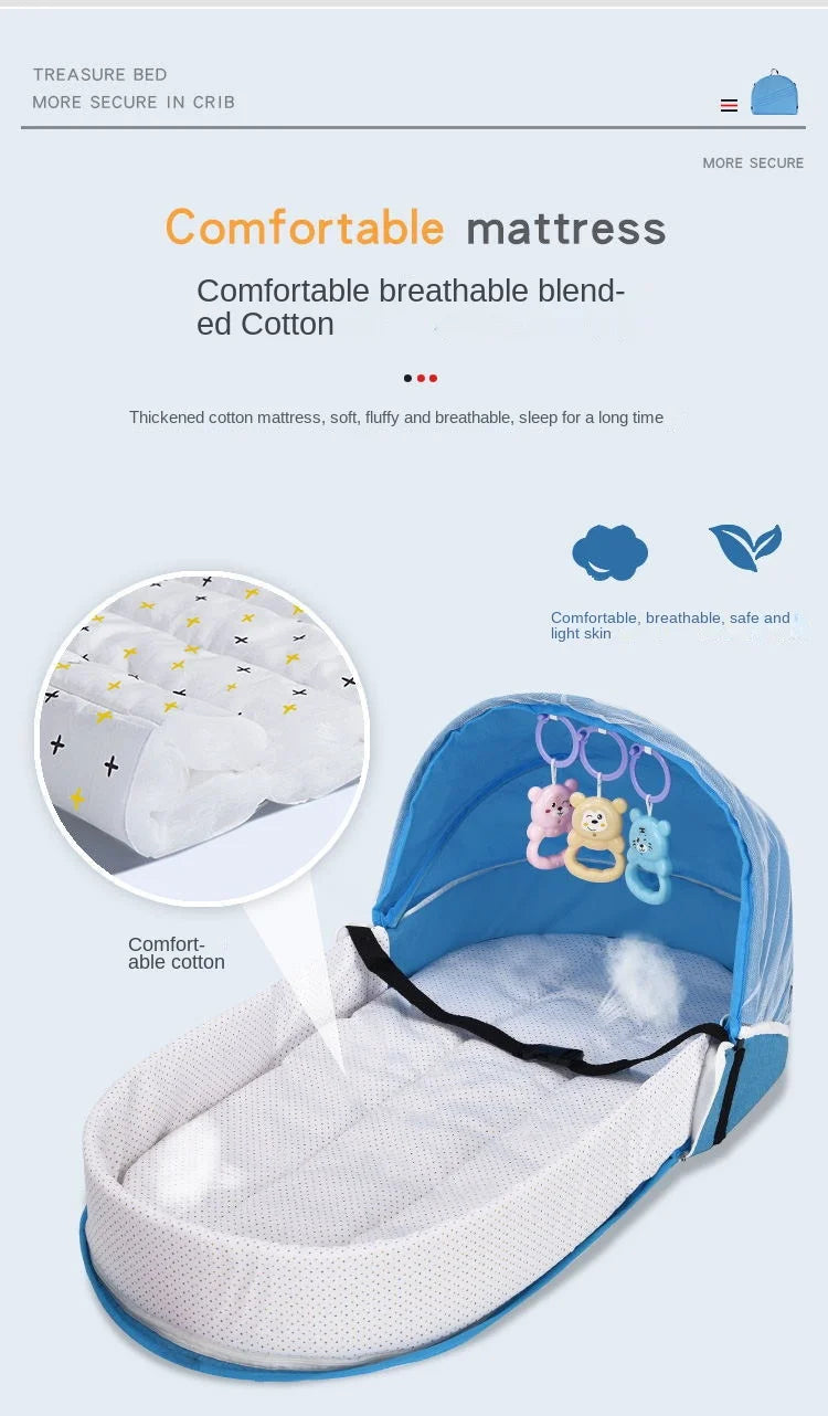 Convenient Folding Baby Crib