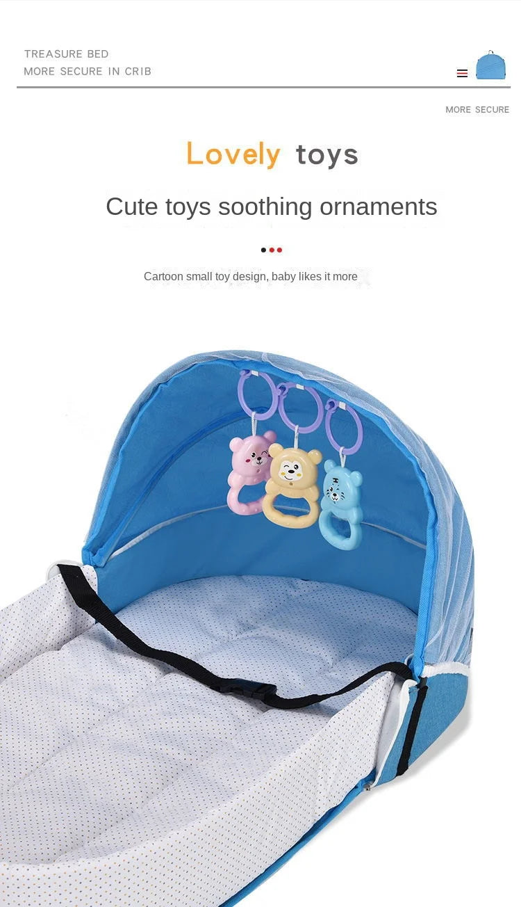 Convenient Folding Baby Crib