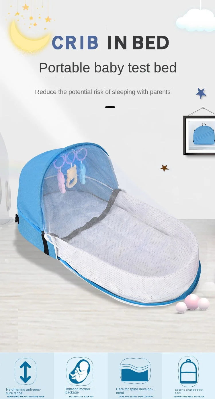 Convenient Folding Baby Crib