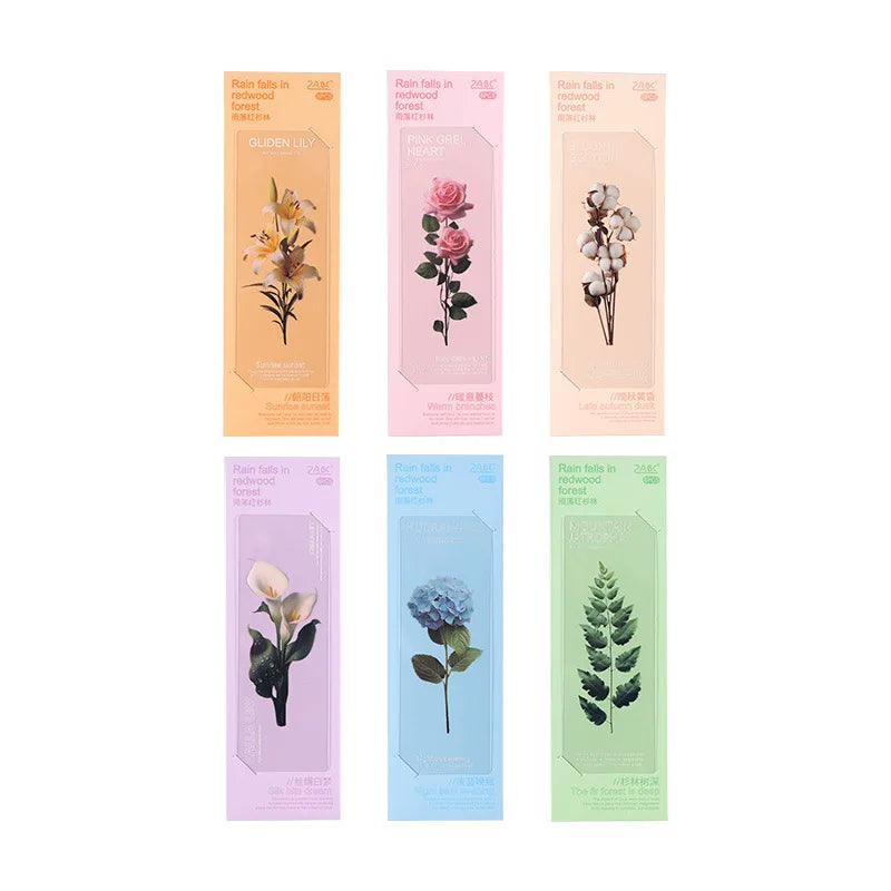 Flowers themed bookmarks