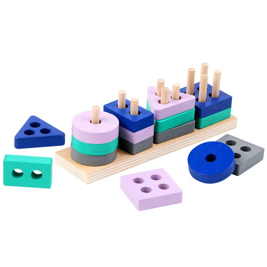 Wooden Montessori Toy Building Blocks