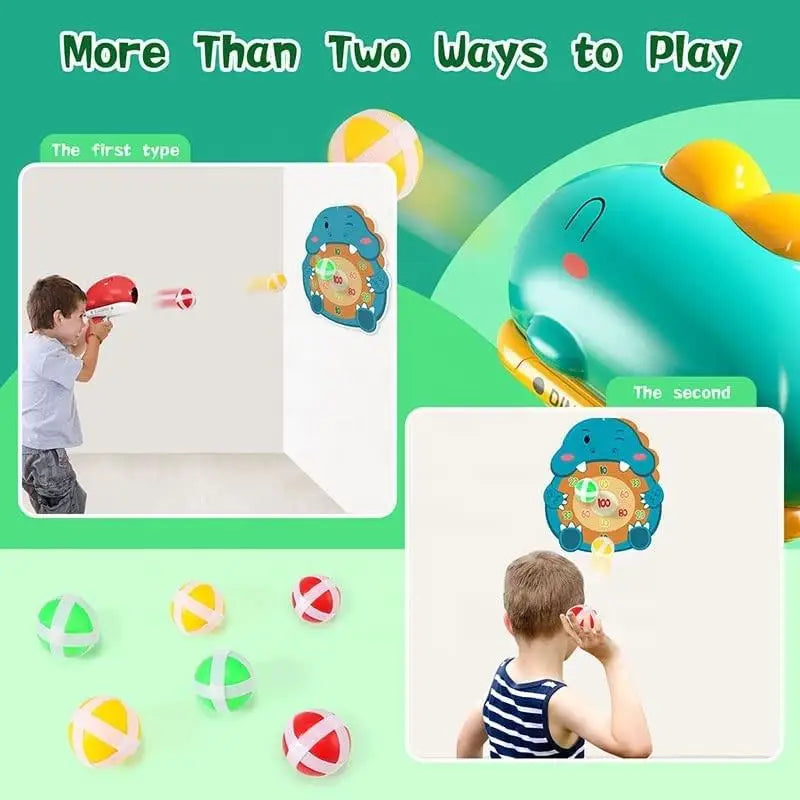 Dinosaur Sticky Ball Gun Throw Ball Dartboard