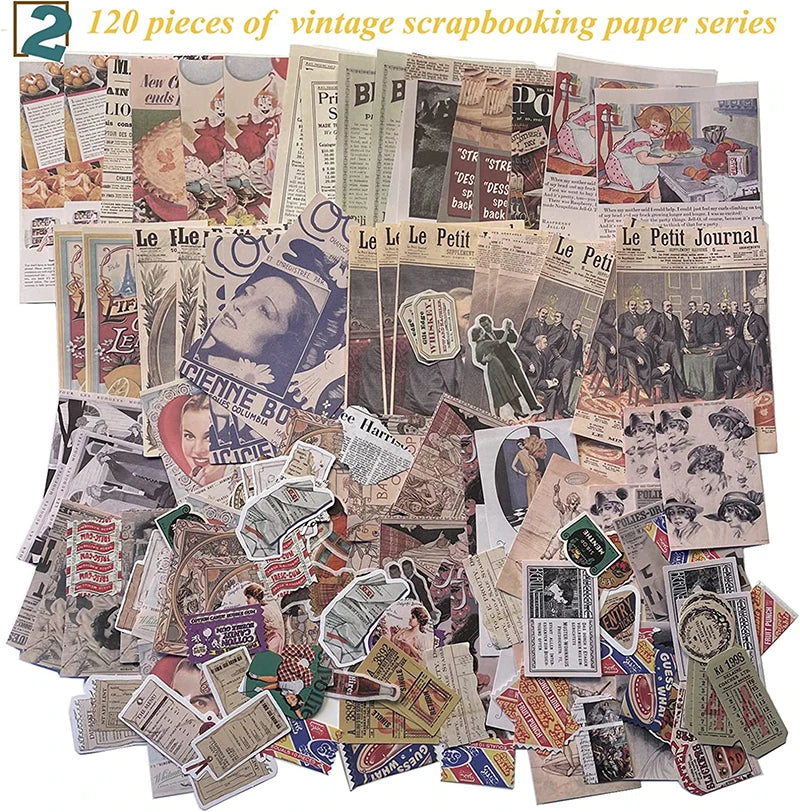 Vintage Journaling Scrapbooking Stickers