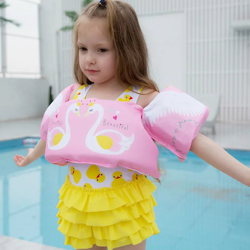 Baby Float Cartoon Arm Sleeve Swimsuit