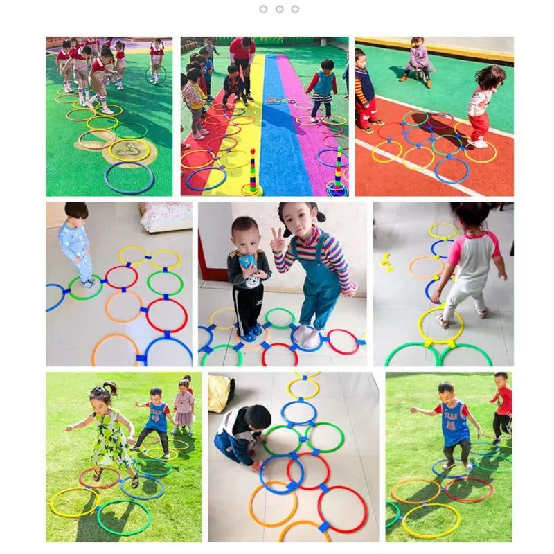 Lattice Jump Ring Set Game with 10 Hoops
