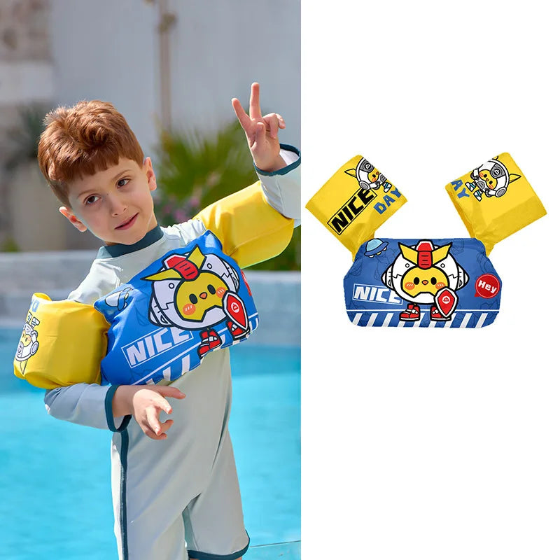 Baby Float Cartoon Arm Sleeve Swimsuit