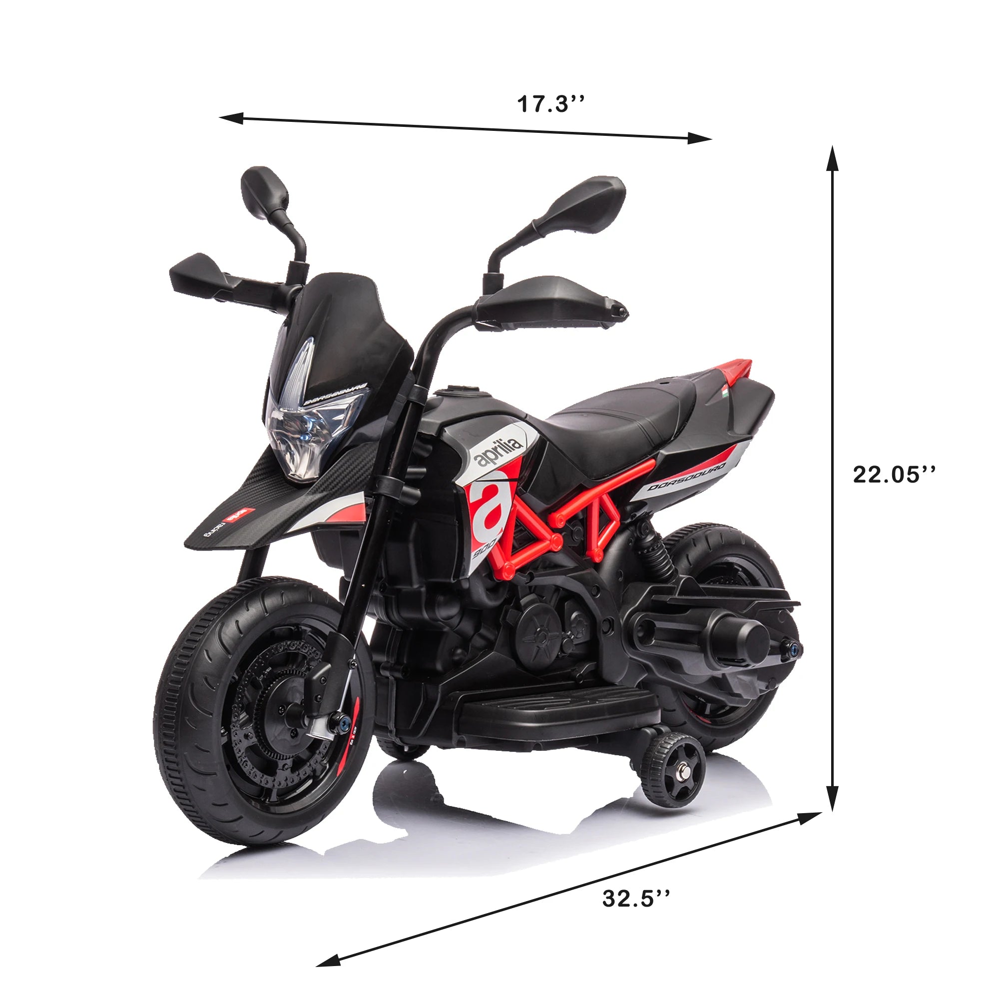 Licensed Aprilia Electric Toy Motorcycle, Red