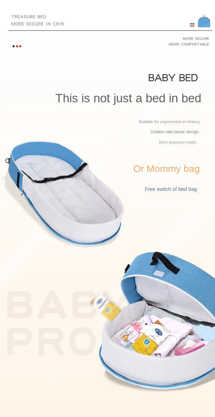 Convenient Folding Baby Crib