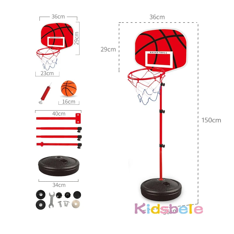 Adjustable Basketball Hoop 63-150CM Stand Rack