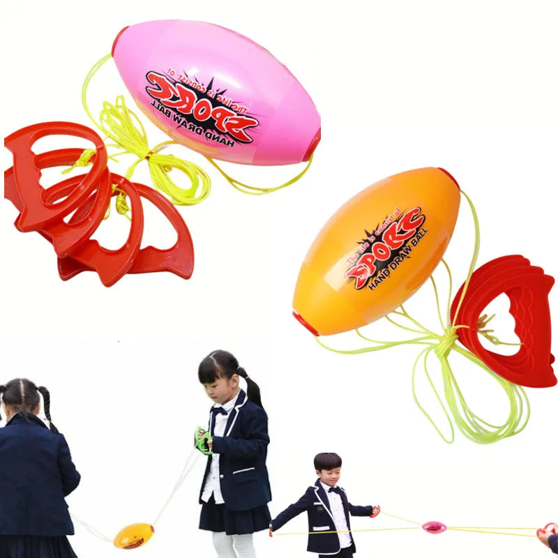 Hand pulled ball outdoor games children's toys