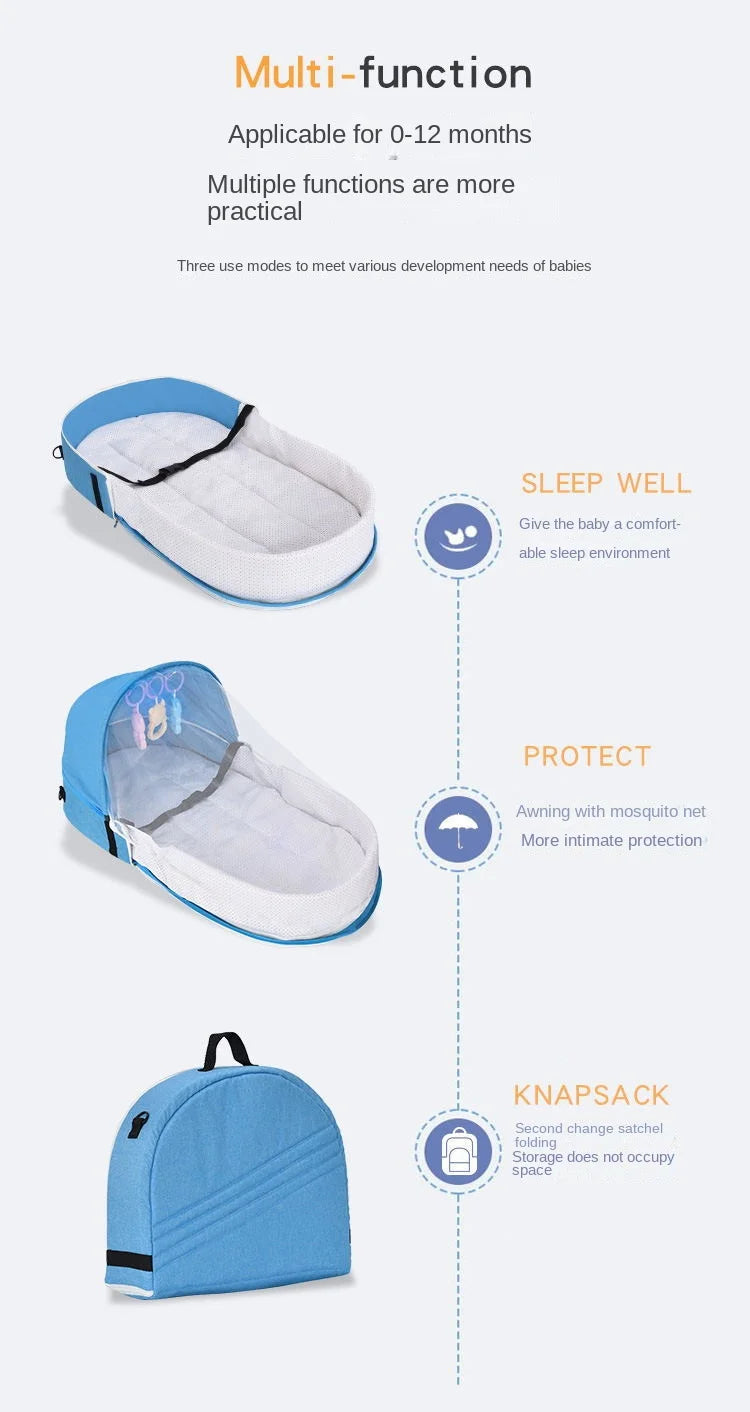 Convenient Folding Baby Crib