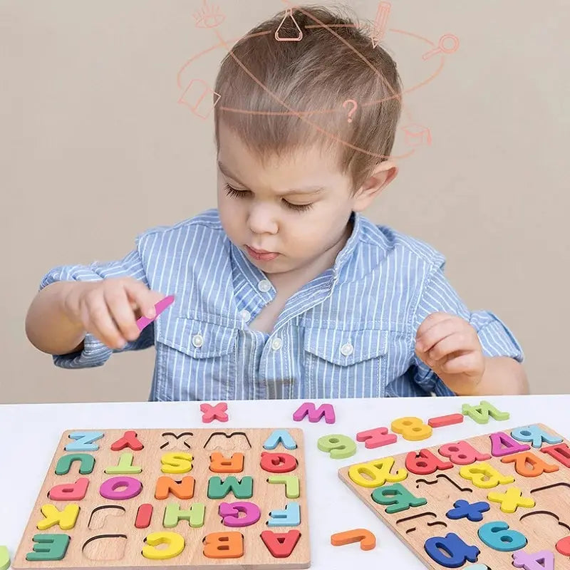 Alphabet Number Wooden Puzzles