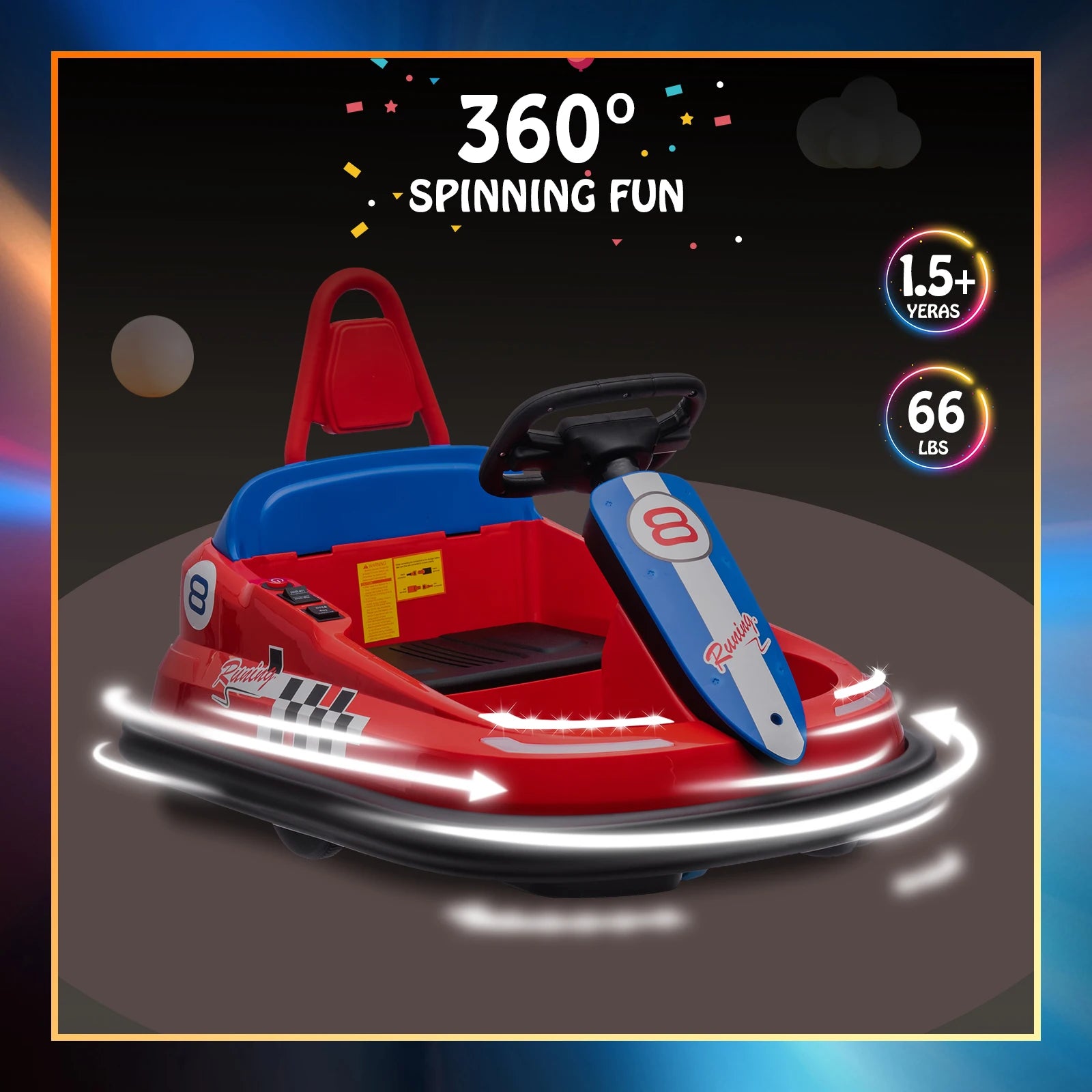 Toddlers Bumper Car, 6V Kids Electric Ride On Toys